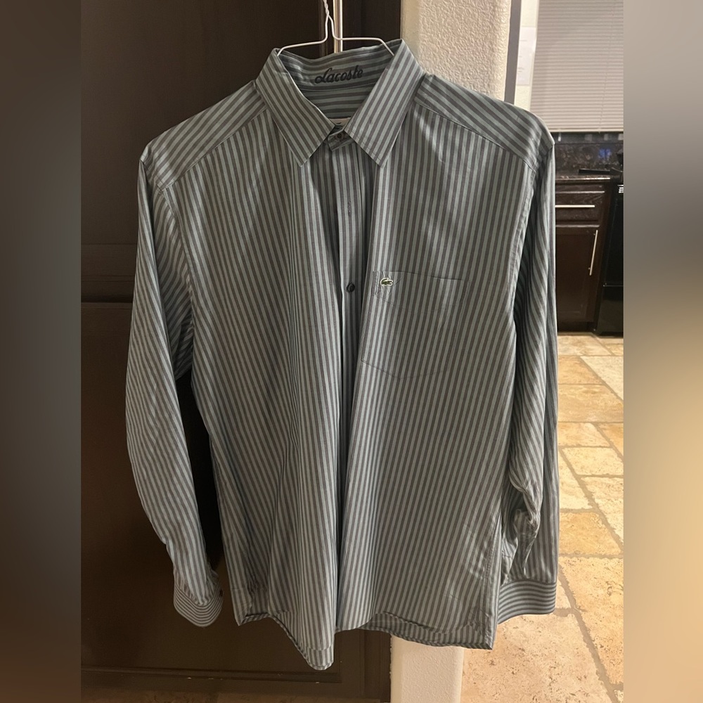 Lacoste button up long sleeve shirt